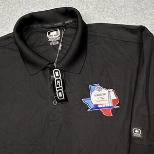 Circuit  Of The Americas Polo Shirt Mens XXL Black Nascar Texas Performance NWT